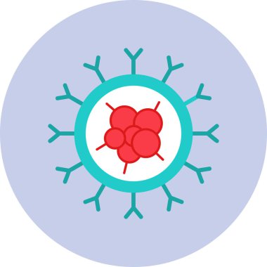 Kanser Hücre Web simgesi basit illüstrasyon