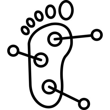 Ayak Akupunktur Ağ ikonu vektör illüstrasyonu