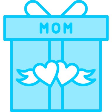 Hediye kutusu simgesi. Basit resimleme