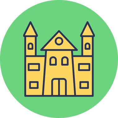 kale ikonu vektör illüstrasyonu