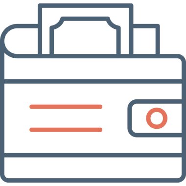 Cüzdan. Web simgesi basit illüstrasyon