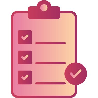 Checklist icon, vector illustration simple design