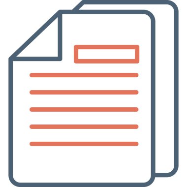 Belge simgesinin vektör illüstrasyonu