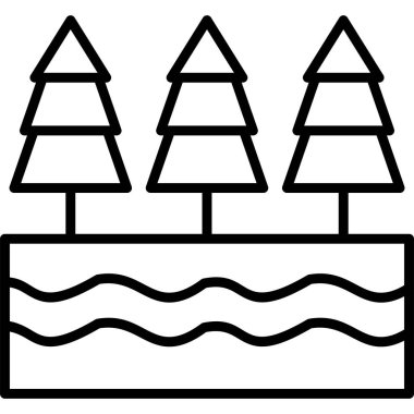 Ağaç. Web simgesi basit illüstrasyon