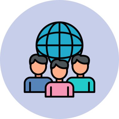 iş insanları simgesi vektör illüstrasyonu