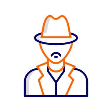 Şapka takan bir adamın vektör çizimi