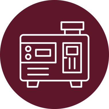 Jeneratör web simgesinin vektör illüstrasyonu