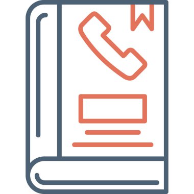 Telefon rehberi simgesi, modern tasarım illüstrasyonu