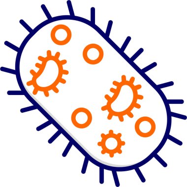 Mikroorganizma vektörü basit illüstrasyon