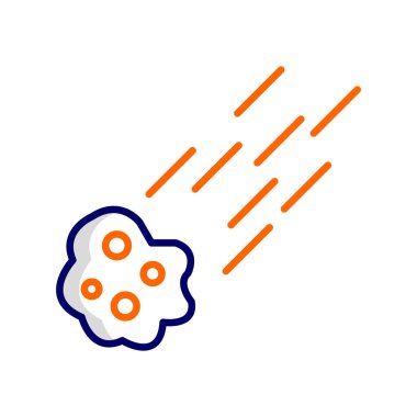 cartoon art illustration of falling down Meteor