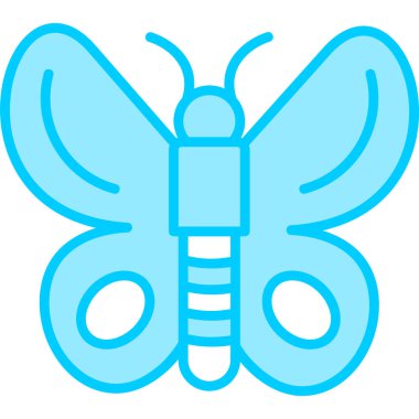 Kelebek. Web simgesi vektör illüstrasyonu