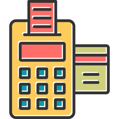 Hesap makinesi. Web simgesi basit illüstrasyon