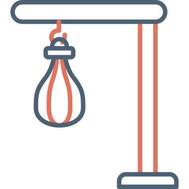 Kum torbası modern simge, vektör illüstrasyonu