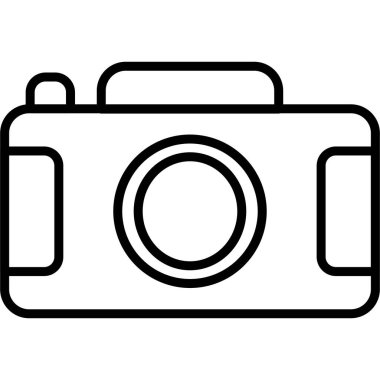 Kamera. Web simgesi basit illüstrasyon