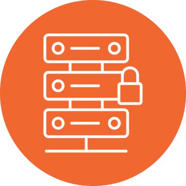 Sunucu. Web simgesi basit illüstrasyon