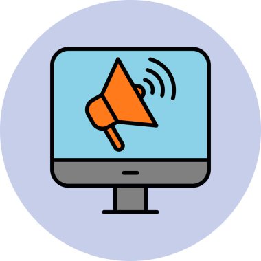 Soyut simge vektör illüstrasyonu pazarlanıyor