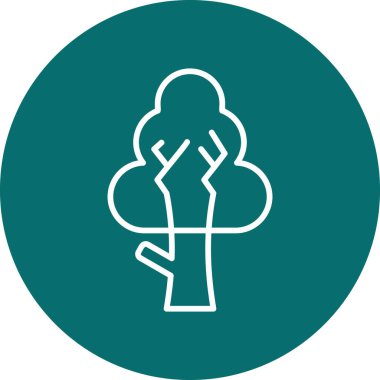 Ağaç modern simgesi, vektör illüstrasyonu