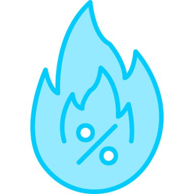 mavi alev simgesi, vektör illüstrasyonu