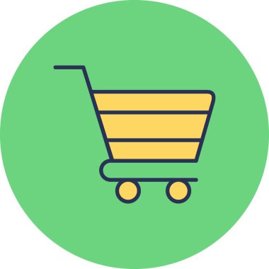 Cart modern simgesi, vektör illüstrasyonu