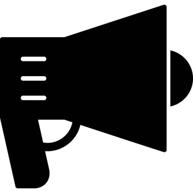 Megafon ikonu vektör illüstrasyonu