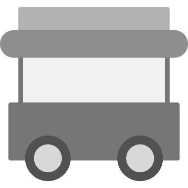 Yemek arabası. Web simgesi basit illüstrasyon