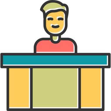 Adamım. Web simgesi basit illüstrasyon