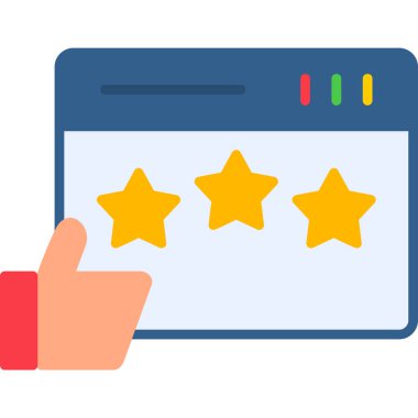 Modern simge, vektör illüstrasyonunu gözden geçir