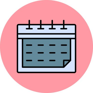 Takvim simgesi, vektör illüstrasyonu basit tasarım