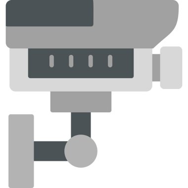 CCTV kamera simgesi, vektör illüstrasyonu basit tasarım