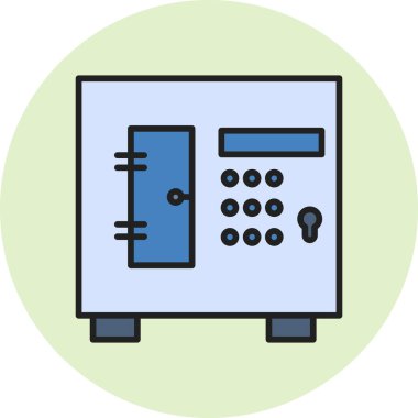 Güvenli vektör ince çizgi simgesi