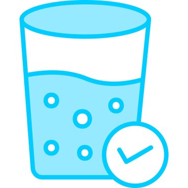 Bir bardak su. Web simgesi basit illüstrasyon 