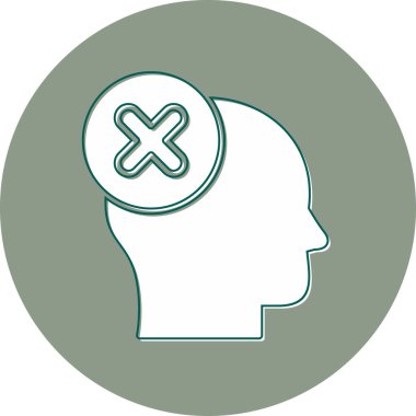 Yanlış düşünüyorsun modern simge vektör illüstrasyonu