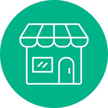 dükkan simgesi vektör illüstrasyonu