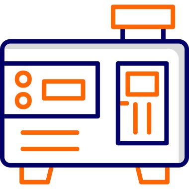 Jeneratör web simgesinin vektör illüstrasyonu