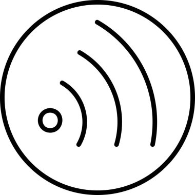 Kablosuz. Web simgesi basit illüstrasyon