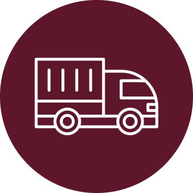 Kamyon simgesinin vektör illüstrasyonu