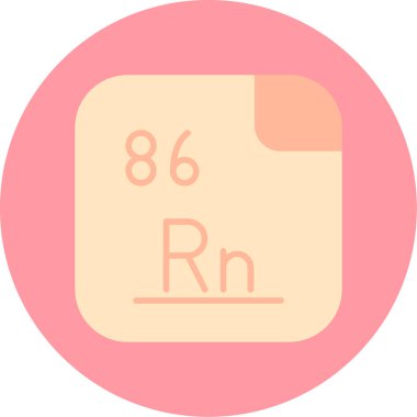 Radon, kimyasal element, web basit illüstrasyon