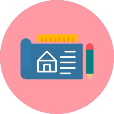 - Mimar. Web simgesi basit illüstrasyon