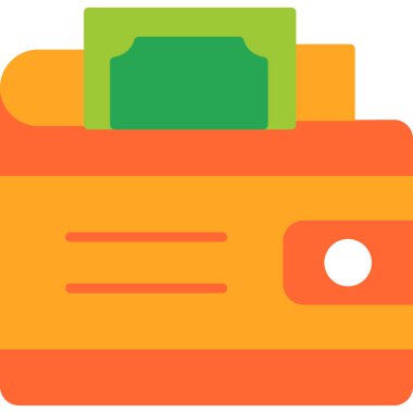 Cüzdan. Web simgesi basit tasarım