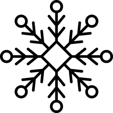 Kar tanesi. Web simgesi basit illüstrasyon