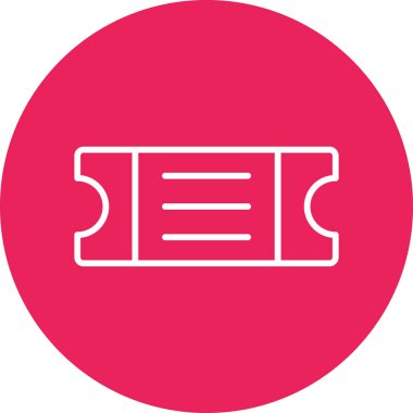 bilet ikonu vektör illüstrasyonu