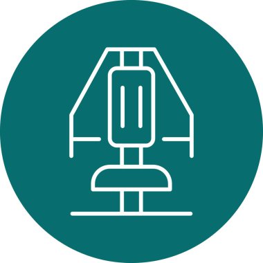 Chest Press Web simgesi basit illüstrasyon