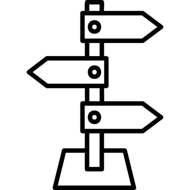 İşaret levhası Web simgesi basit illüstrasyon