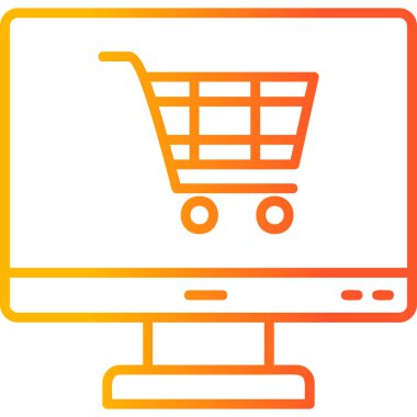 Alışveriş arabası. Çevrimiçi Depolama vektör çizimi