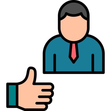 başparmak yukarı simgesi, vektör illüstrasyonu