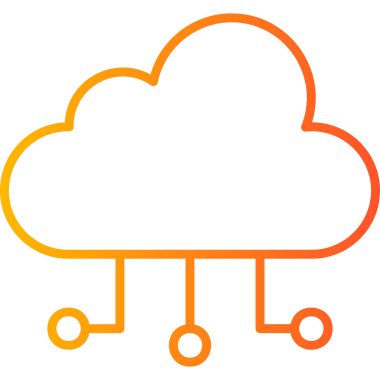 vector cloud technology icon illustration