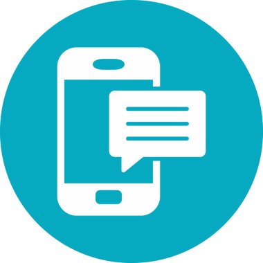 Cep telefonu simgesi, vektör illüstrasyonu