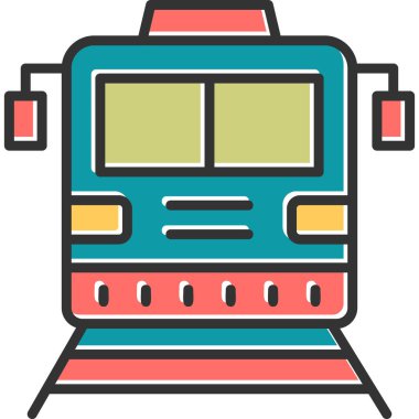 graphic illustration of locomotive train on railroad
