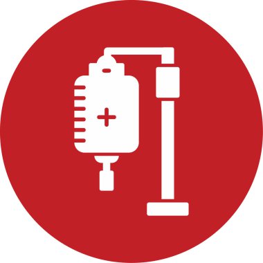 Kemoterapi, kan nakli vektör çizgisi simgesi