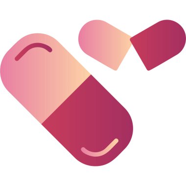 Kapsül hapları. Web simgesi basit illüstrasyon